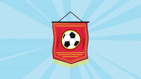 red soccer banner