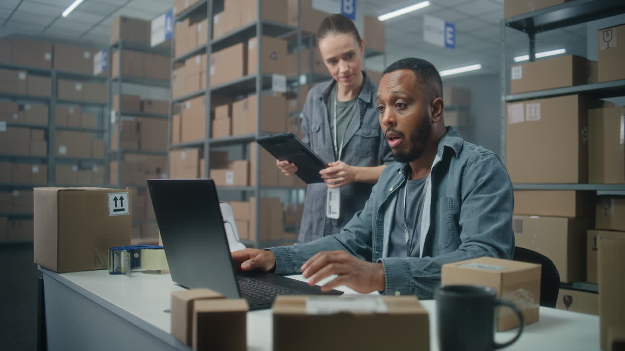 Warehouse Team Working on Orders