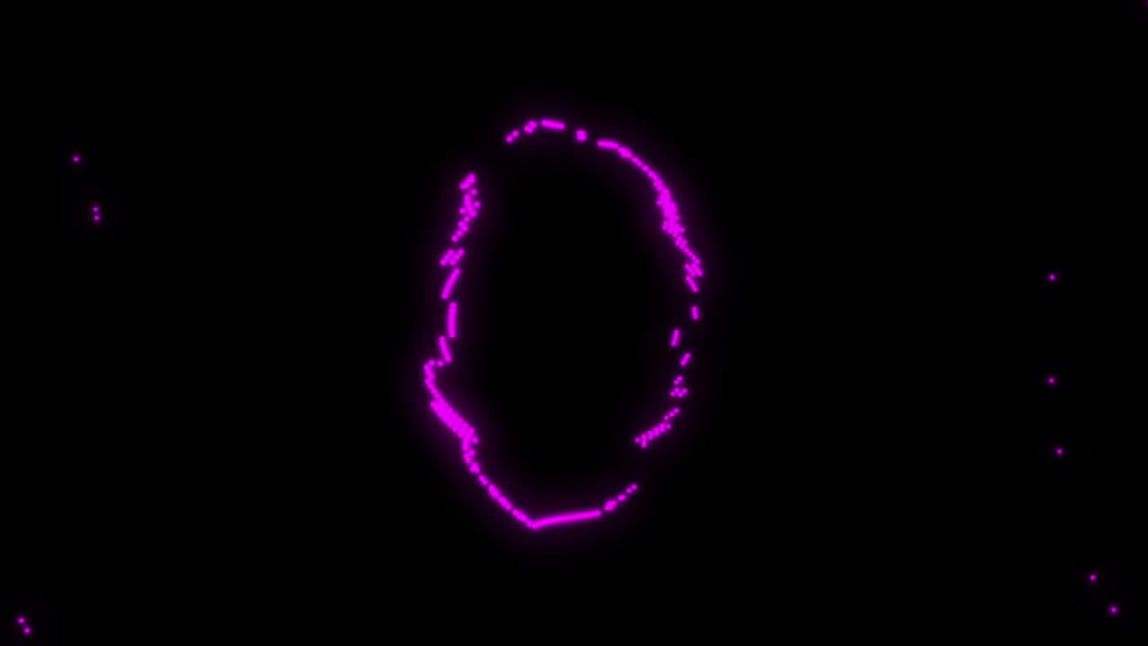 Grafica in movimento con animazione in loop di diffusione e dispersione di particelle