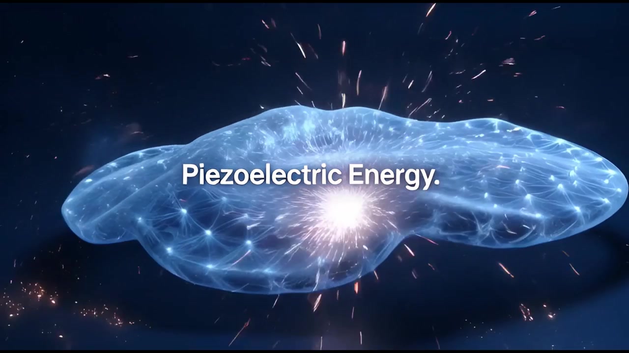 Abstrakt visualisering av piezoelektrisk energiaktivering.