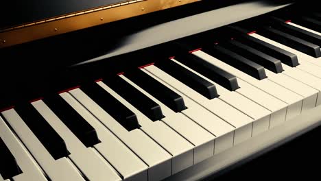 close-up of piano keys