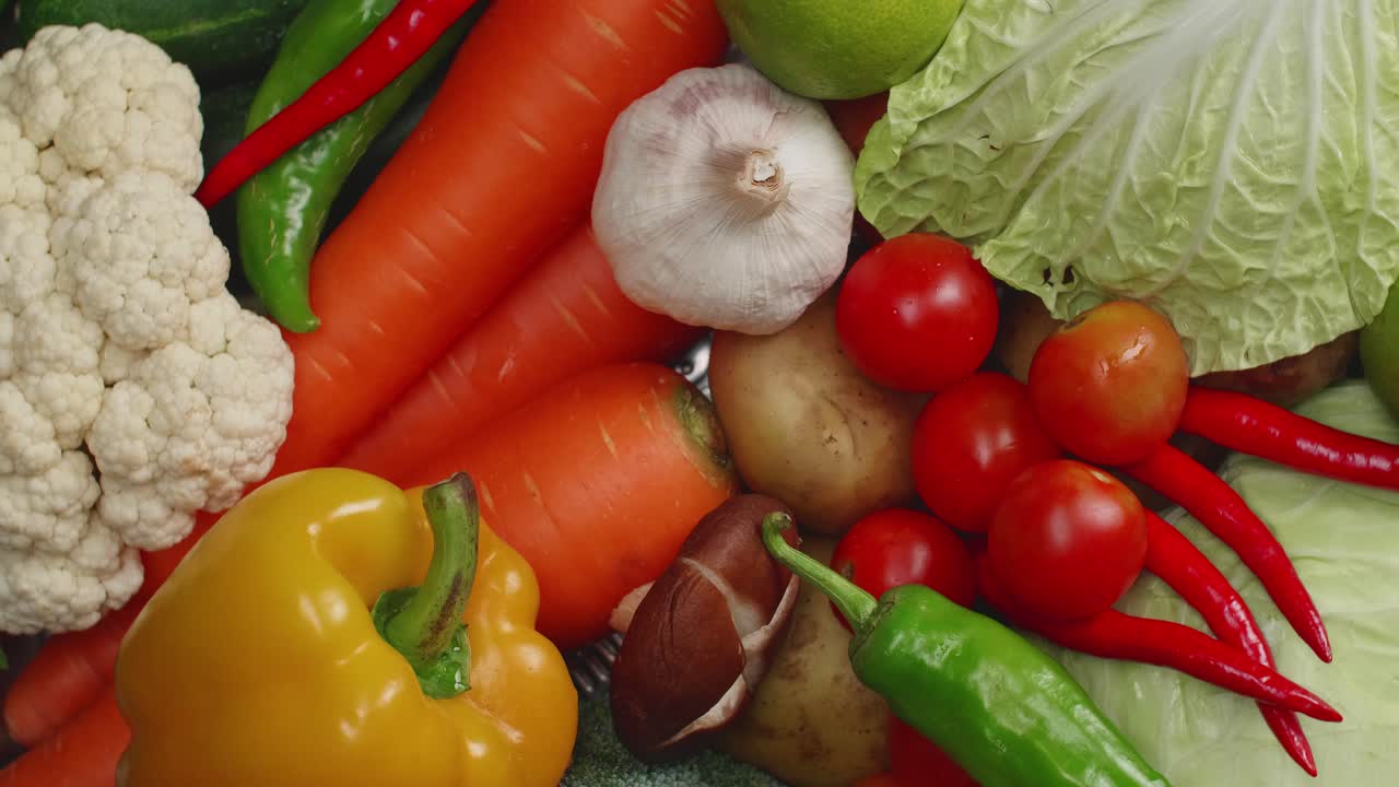 Top View Of Fresh Vegetables