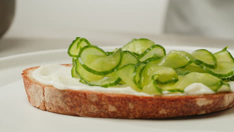 cucumber and cream cheese toast