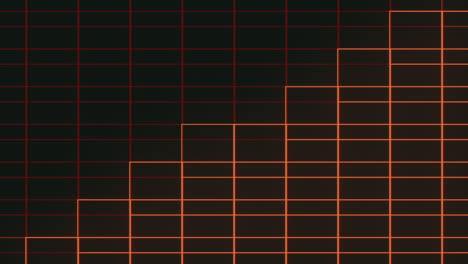 la cuadrícula ordenada de cuadrados negros y rojos crea patrones estructurados