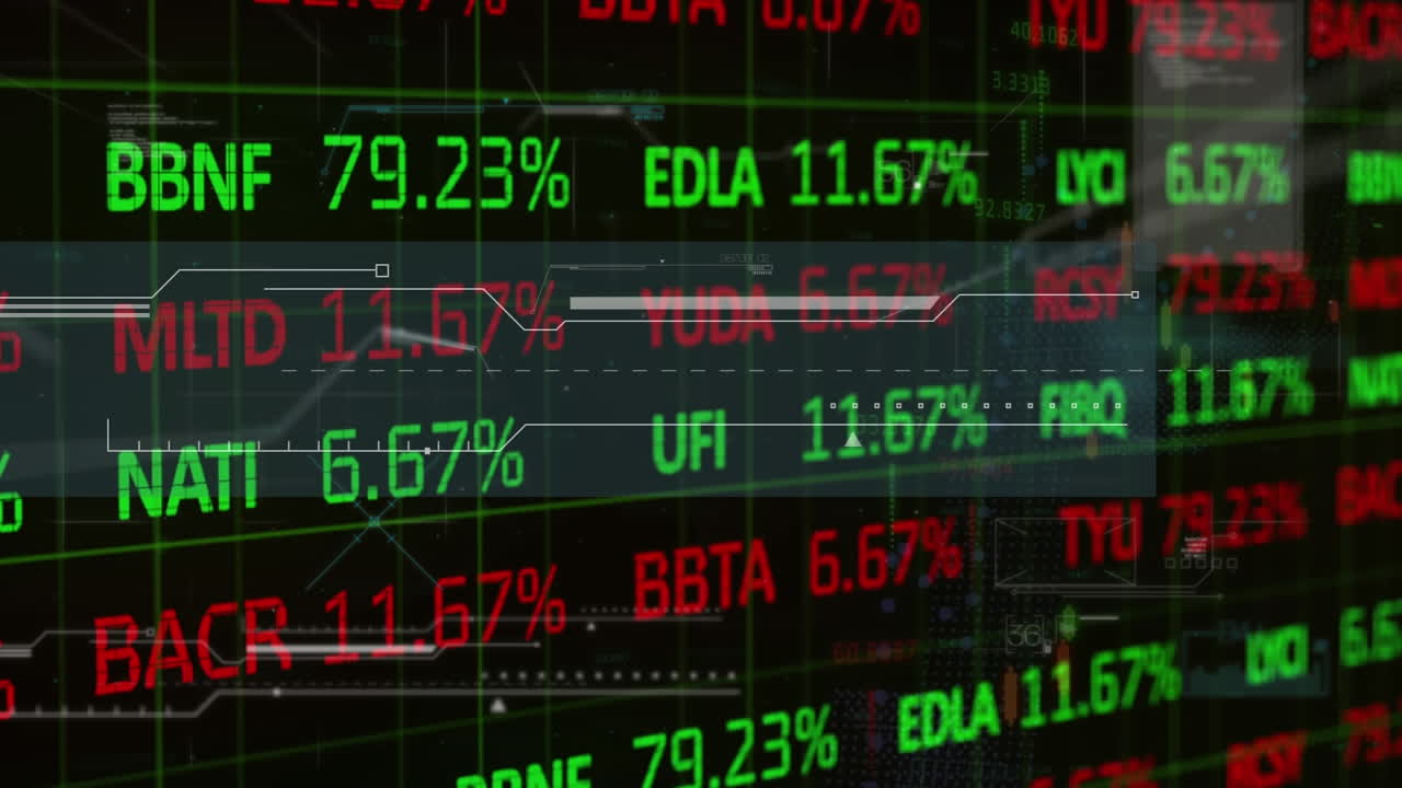 Animation von Statistiken und Finanzdatenverarbeitung