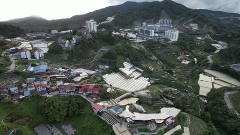 general landscape view of the brinchang district within the cameron highlands area of malaysia