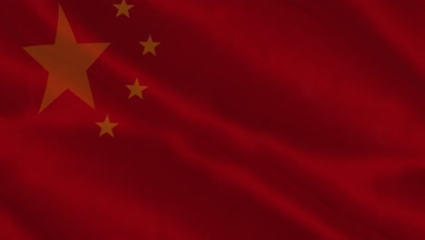 animation of waving flag of china with copy space