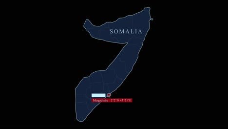 Somalia-Blaue-Karte-Mit-Mogadischu-Hauptstadt-Und-Geografischen-Koordinaten-Auf-Schwarzem-Hintergrund