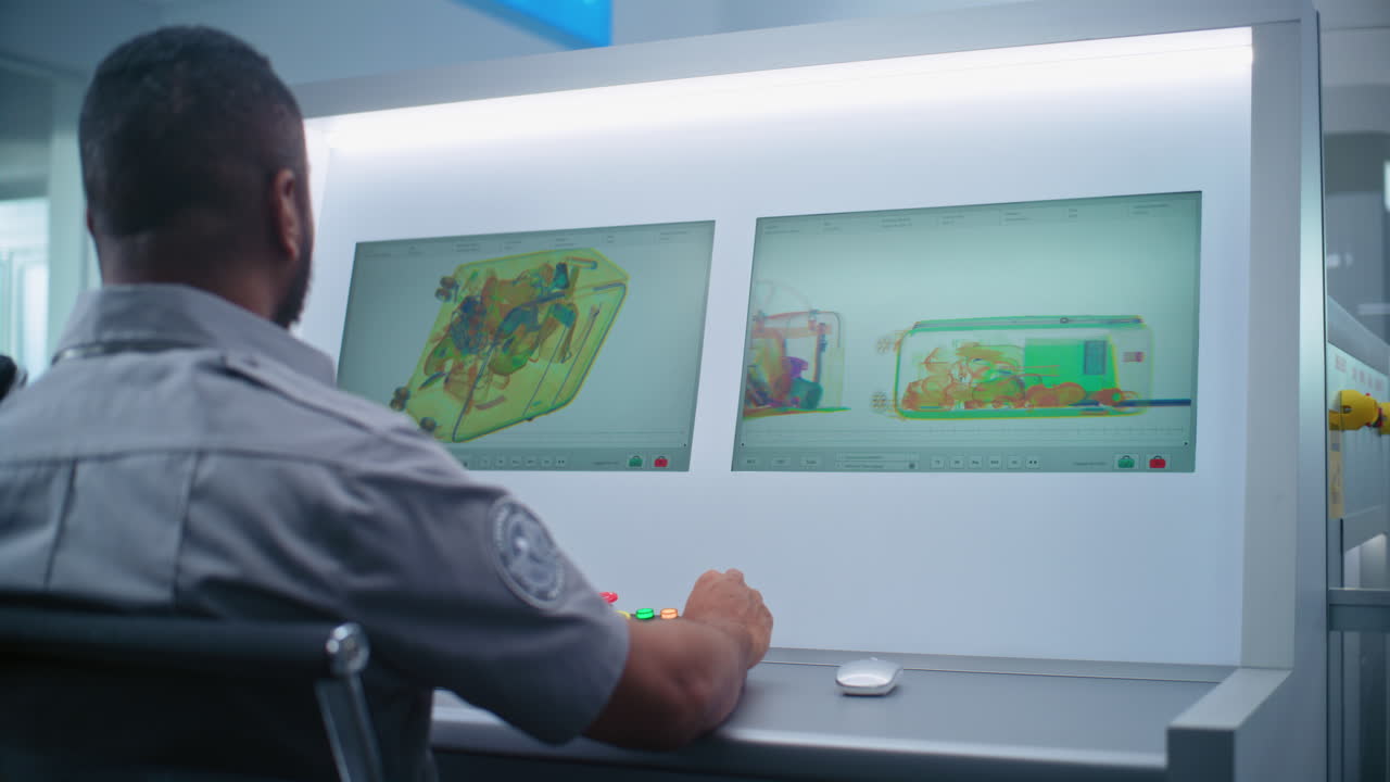 공항 보안 체크포인트 검사