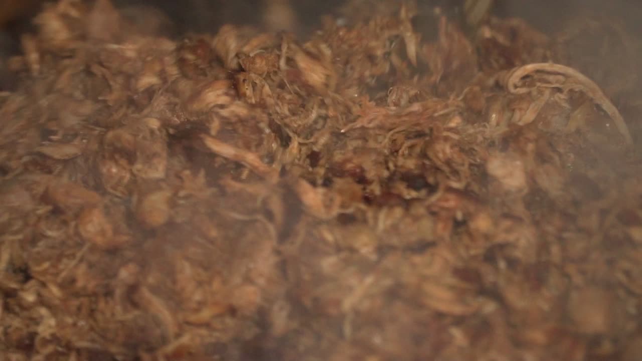 버거, 슬로우 모션, 음식 준비를 위한 슬로우 쿡 삼겹살