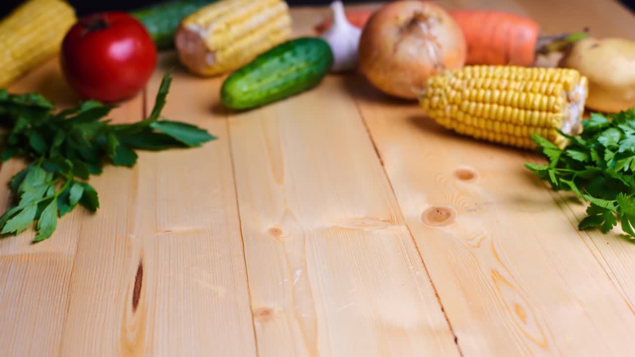 Cutting Corn and Preparing Vegetables
