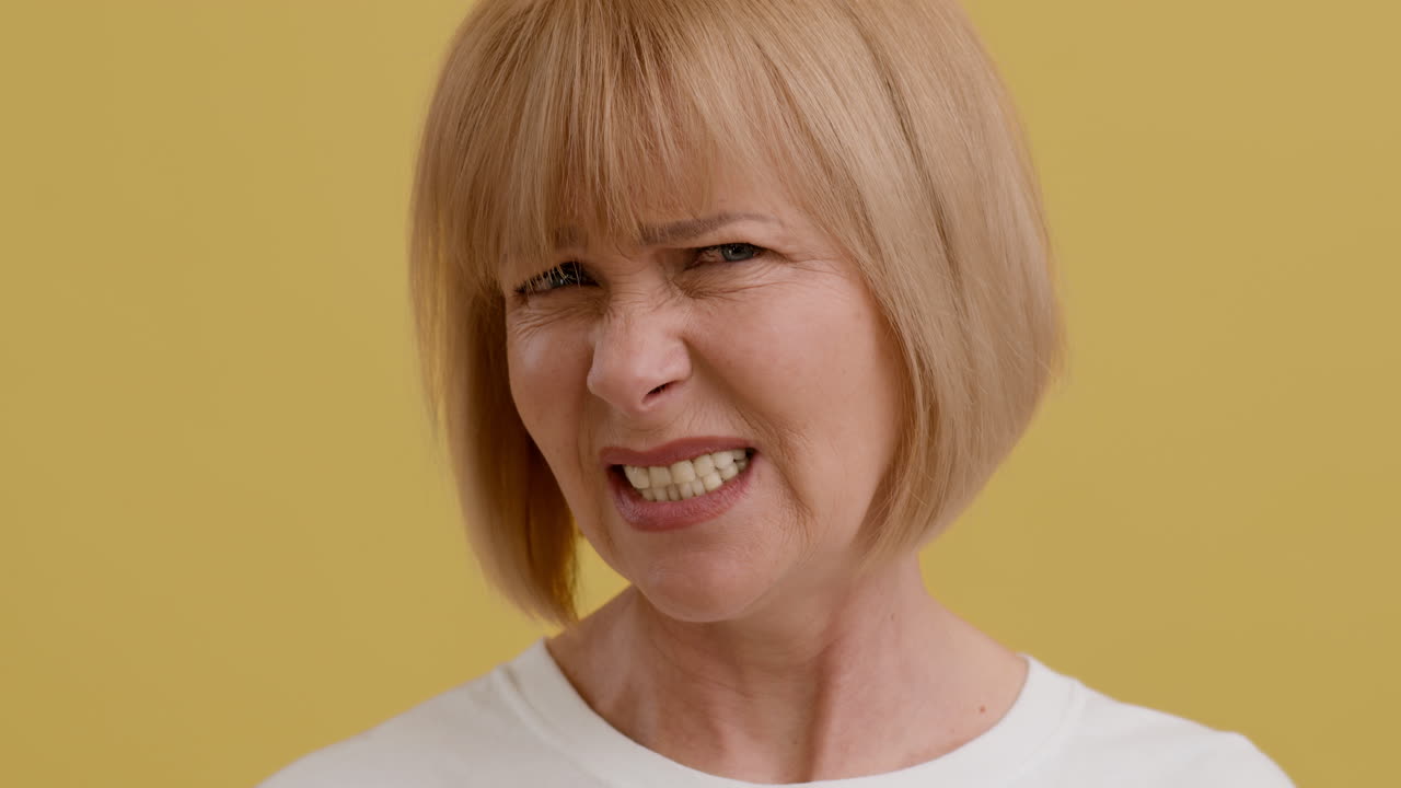 Displeased older woman