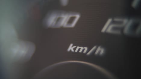 macro detailed video of a motorcycle speedometer