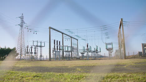 electrical power substation. energy industry and infrastructure france