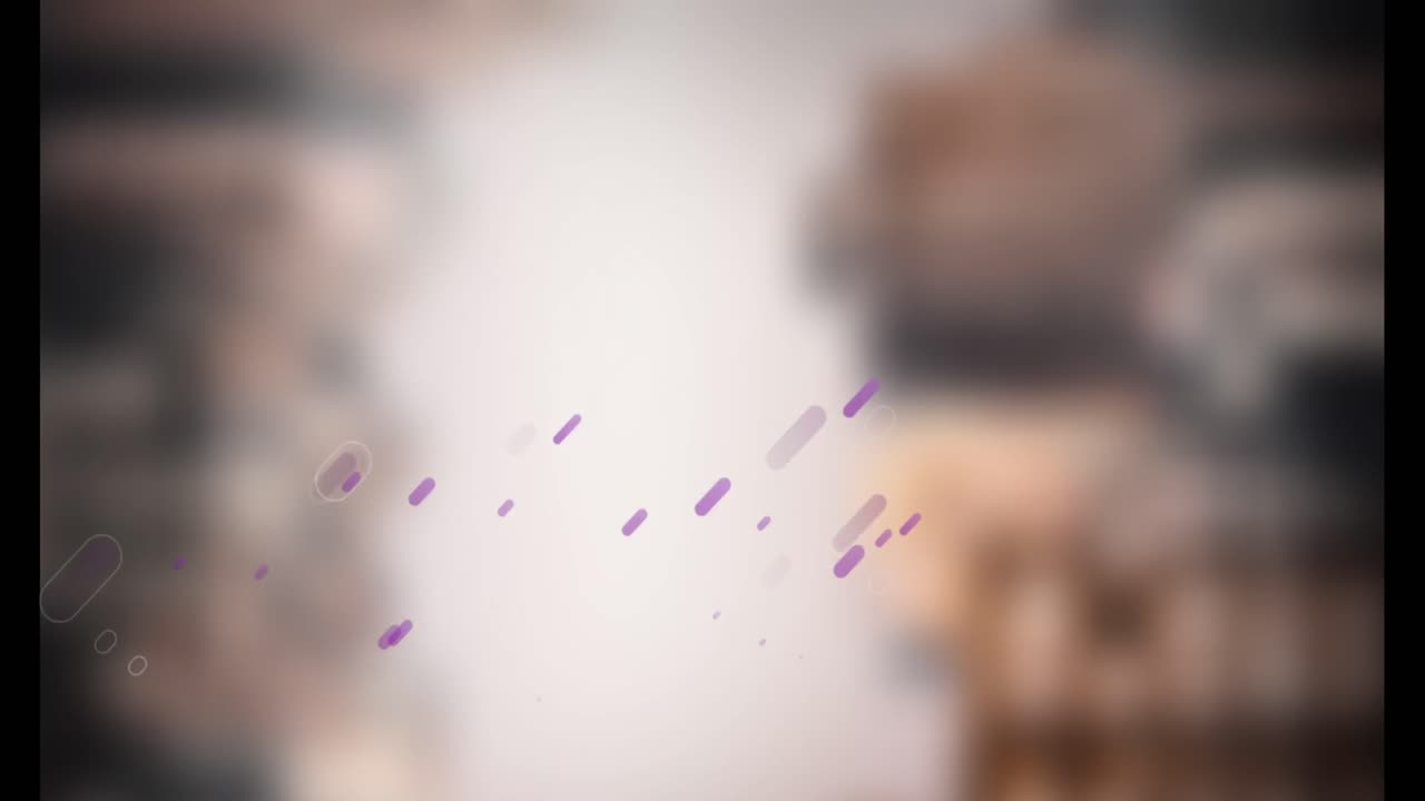 초점을 맞추지 않은 추상적인 배경에 대해 움직이는 보라색 검색 바의 애니메이션