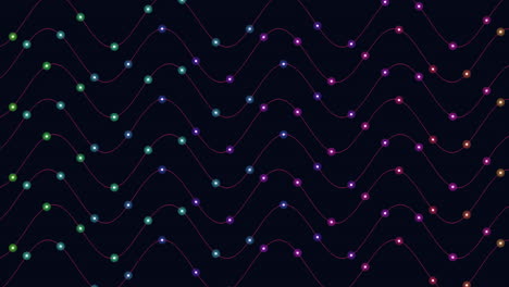 Abstract-futuristic-waves-pattern-with-neon-dots