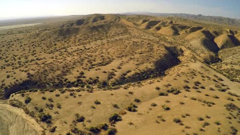 a rising aerial over the san andreas fault in california