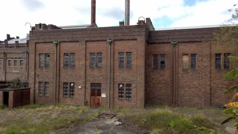 old balmain power station in white bay, new south wales, sydney, australia - panning shot