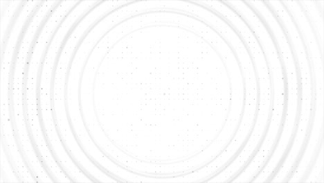 fondo de movimiento tecnológico blanco abstracto con anillos metálicos