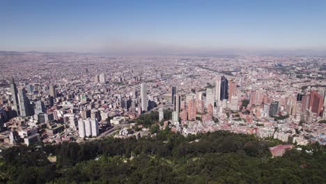 Urban-Tapestry-of-Bogotá,-Colombia-view-from-Above