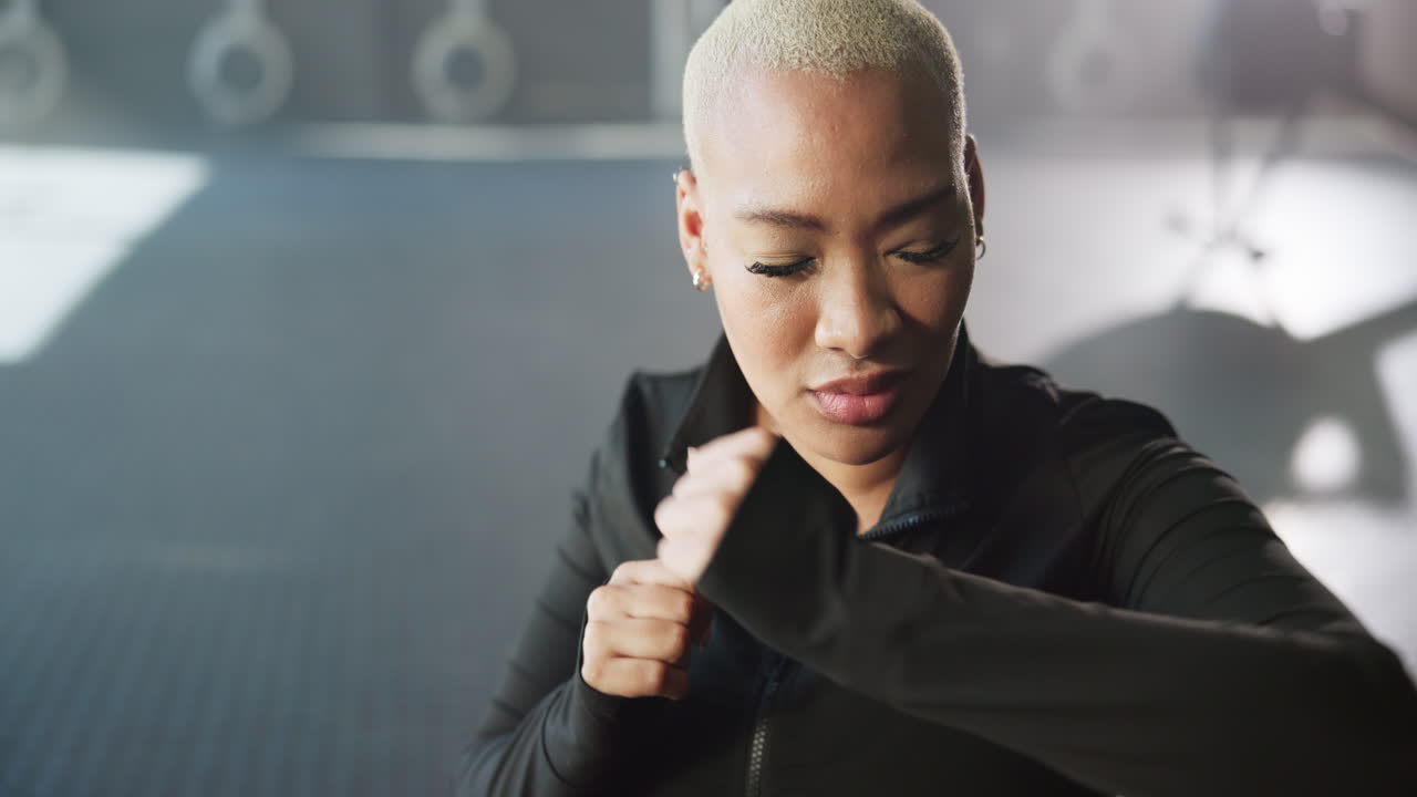 Woman in sportswear at the gym
