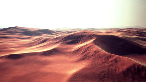 beautiful sunset over sand dunes of sahara desert in morocco