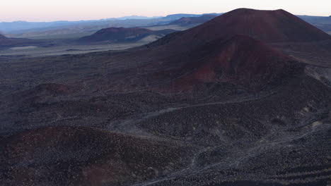 Aerial-view-of-Mojave-Desert-at-dawn,-California