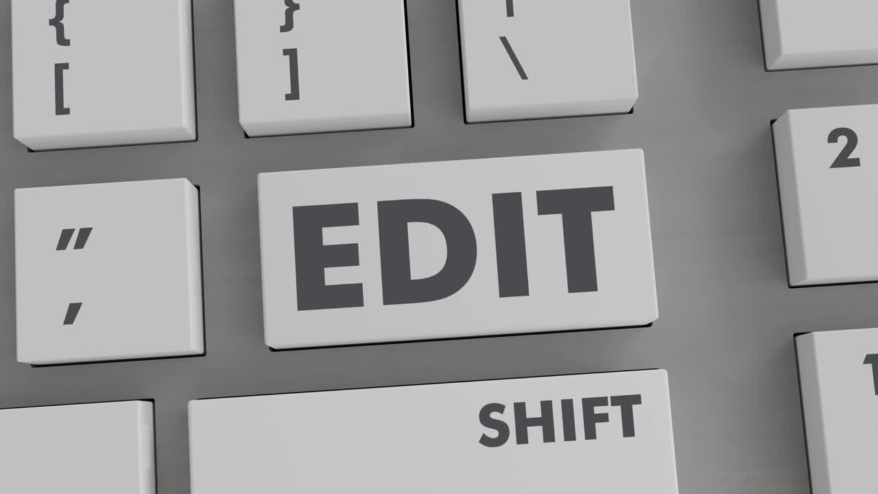 pulsación del botón de edición en el teclado