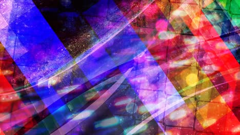 azulejos muy coloridos y puntos acercándose y alejándose - animación de fondo de movimiento de bucle sin costuras de 4k