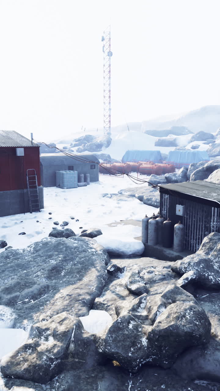 남극에 있는 원격 연구 스테이션.