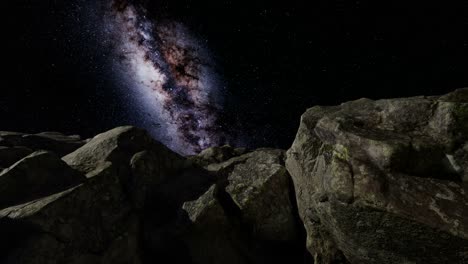 4k astrophotography star trails over sandstone canyon walls.