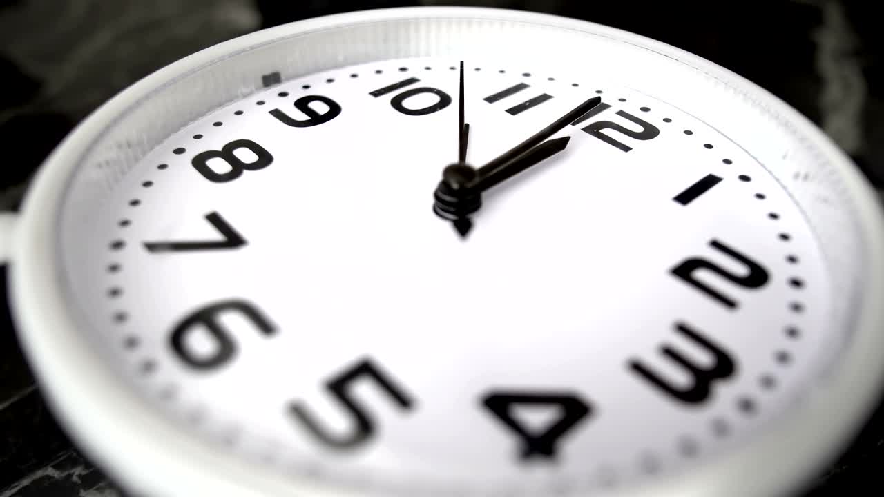 Time ticking seconds before midnight, New Years Eve concept, celebration