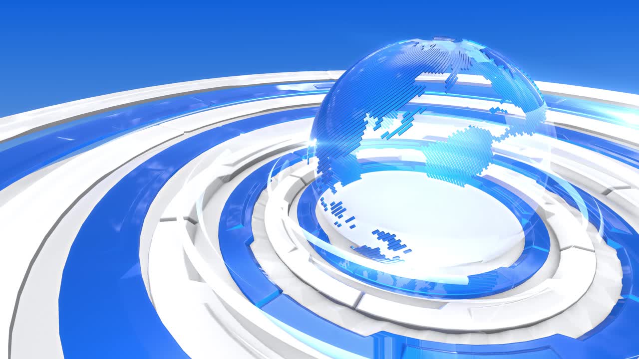 지구 배경 루프와 함께 최신 뉴스