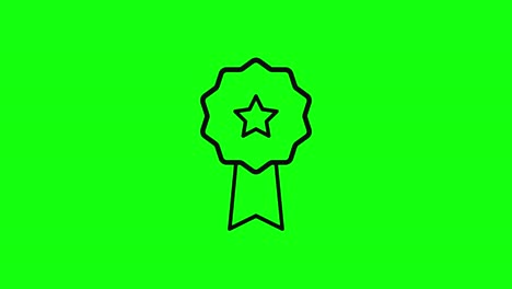 medal new text icon green screen