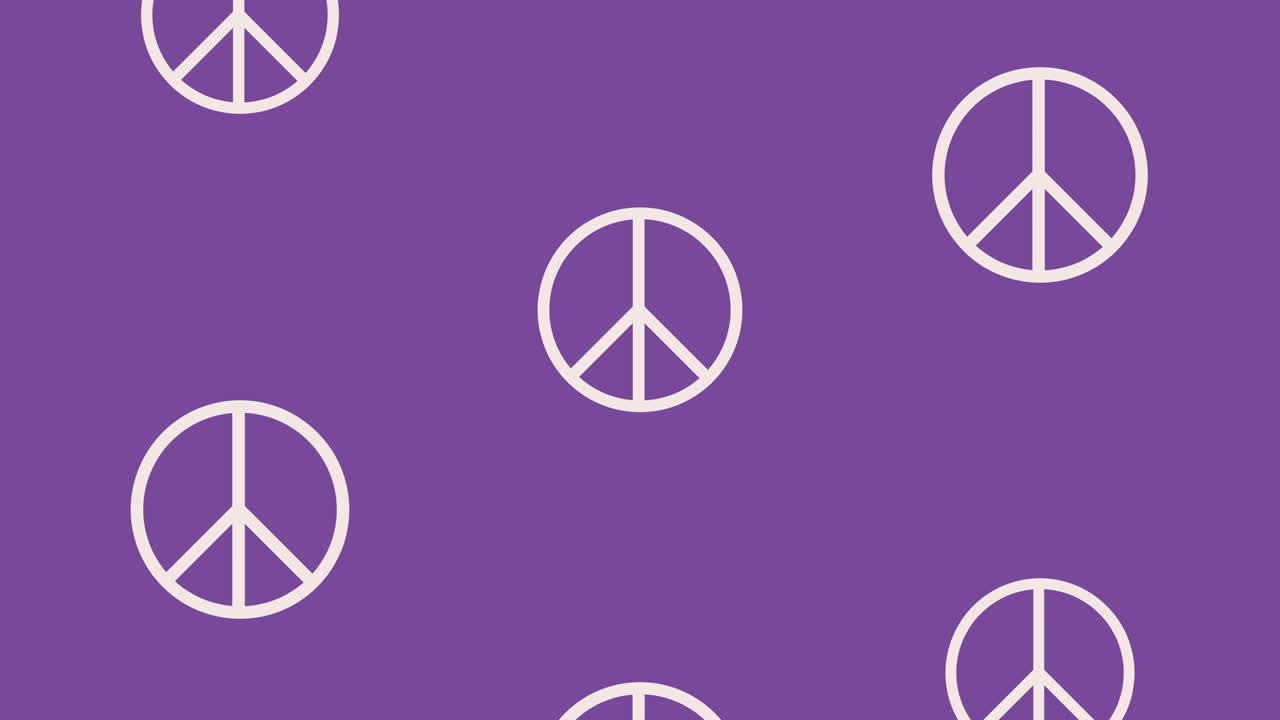 hippie lifestyle peace love animation