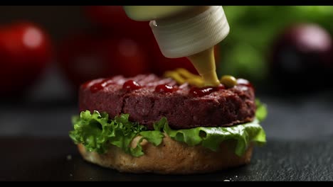 making a delicious plant-based burger