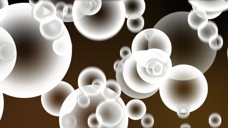 fondo de patrón de círculos de burbujas blancas abstractas, animación en 3d