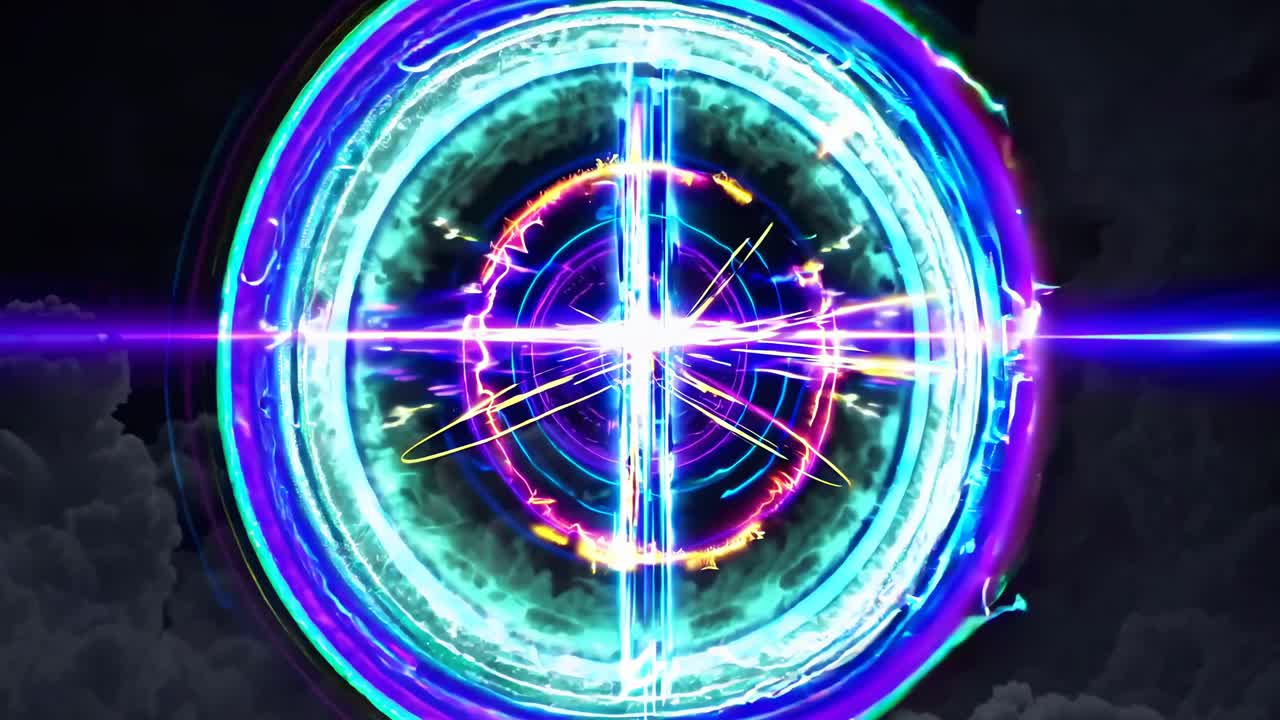 Abstract Colorful Energy Rings