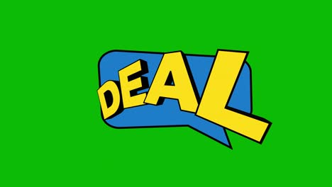 comic book style deal speech bubble