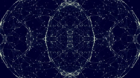 Animation of globe made of moving points over black background