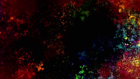 Trembling-colorful-jelly-splashes-of-paint-on-black-background