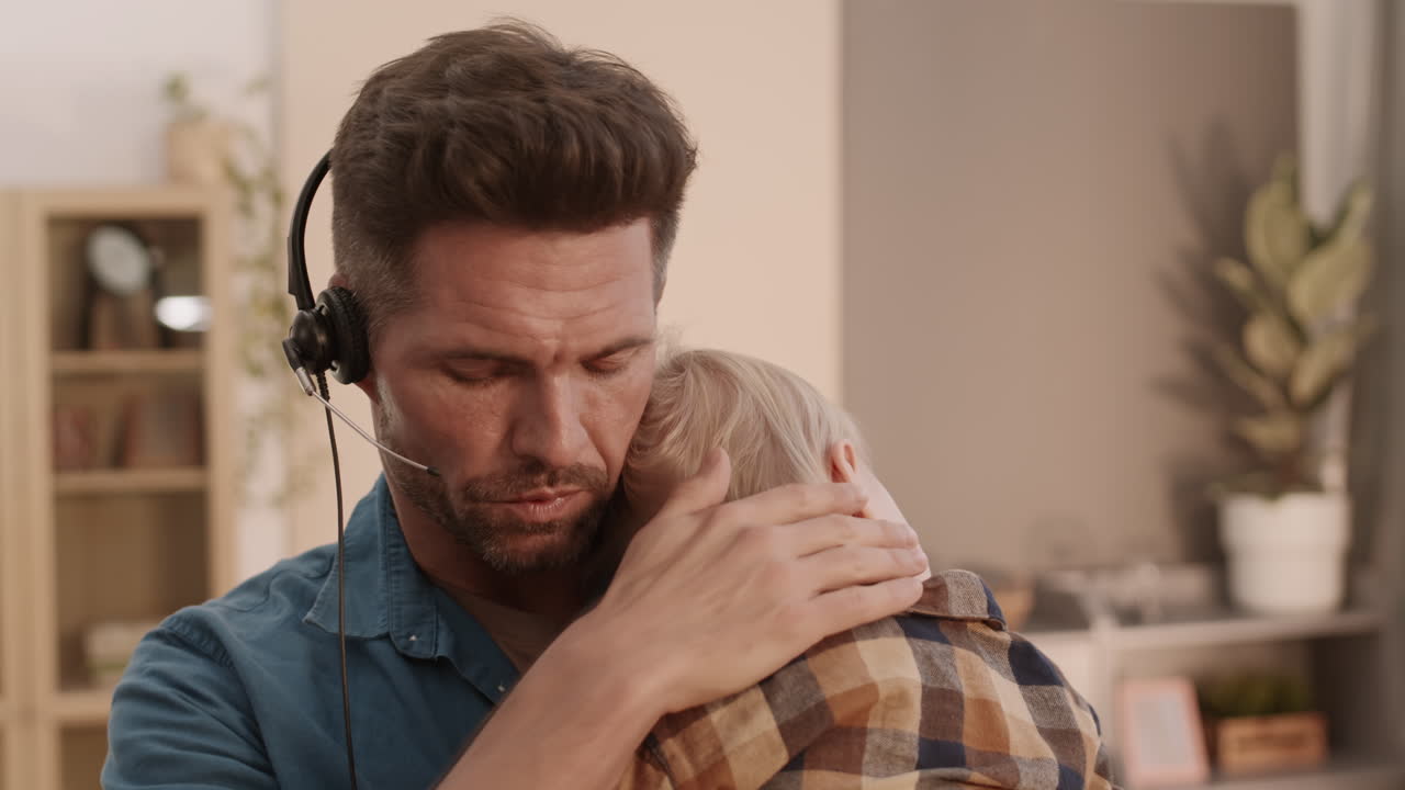 Call Center from Home with Child