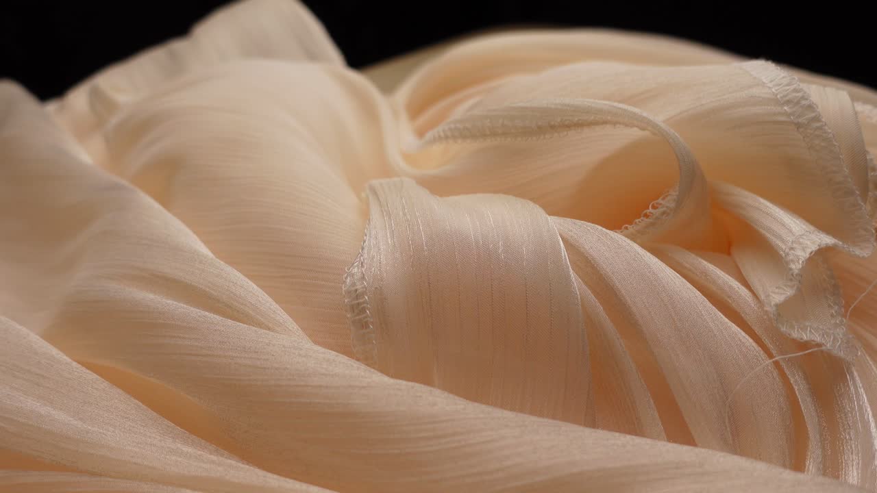 Delicate Creamy Beige Silk Fabric