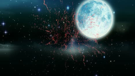 fuegos artificiales en el cielo