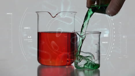 animación de vasos sobre el procesamiento de datos