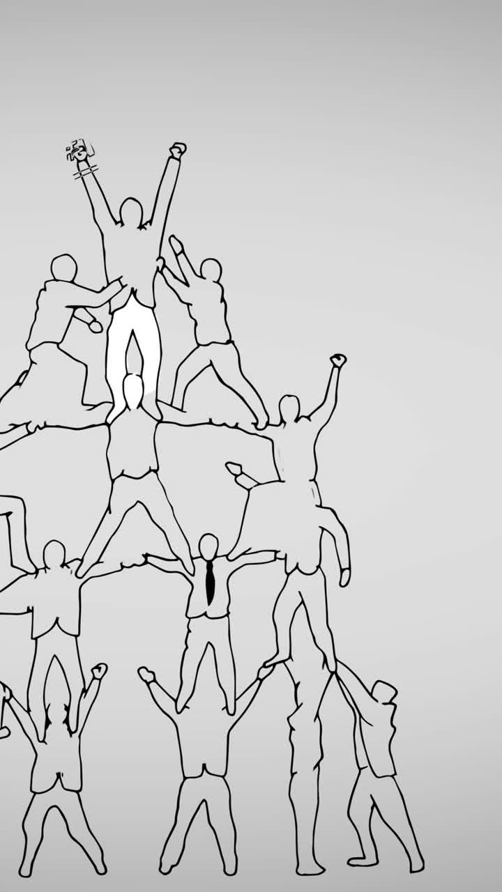 animación de trabajo en equipo