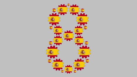 número ocho español
