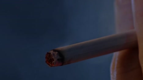 closeup of cigarette smoking in superslowmotion