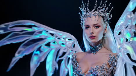 elegant fantasy fashion model in costume