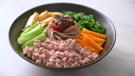 Korean-spicy-cold-noodles---bibim-makguksu-or-bibim-guksu---Korean-food-style